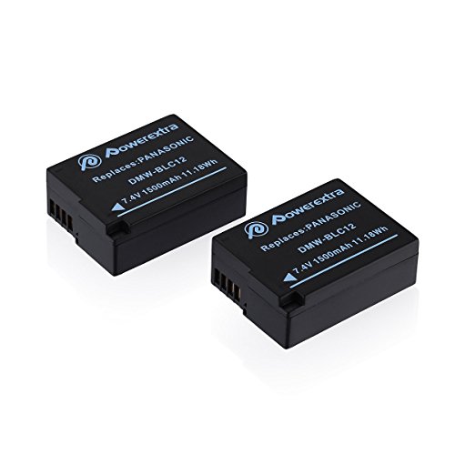 Powerextra 2 Pack Replacement Battery for Panasonic DMW-BLC12, DMW-BLC12E, DMW-BLC12PP and Panasonic Lumix DMC-G85, DMC-FZ200, DMC-FZ1000, DMC-G5, DMC-G6, DMC-G7, DMC-GH2, DMC-GX8, DMC-FZ300K Powerextra 2 Pack Replacement Battery for Panasonic DMW-BLC12, DMW-BLC12E, DMW-BLC12PP and Panasonic Lumix DMC-G85, DMC-FZ200, DMC-FZ1000, DMC-G5, DMC-G6, DMC-G7, DMC-GH2, DMC-GX8, DMC-FZ300K