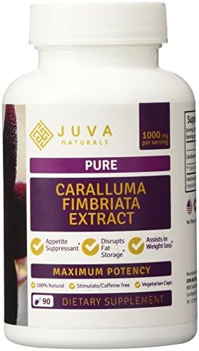 BEST Caralluma Fimbriata Extract Pure 1000 Mg Pills - High Quality 10:1 Maximum Potency Natural Appetite Suppressant - 100% Pure Vegetarian &amp; Vegan All Natural Weight Loss product - Non-Stimulant with No Additives, Artificial Ingredients, Fillers or Preservatives in this Herbal Supplement - CLINICALLY Proven to SLIM WAISTLINE 3X FASTER – Ideal Companion To Regular Exercise &amp; Clean Eating For Maximum Results - Produced in USA In A GMP &amp; FDA Approved Facility – 45 Day Supply - MONEY BACK GUARANTEE