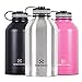 Winterial 64-Ounce (Oz) Insulated Water Bottle Wide Mouth Beer Growler, Black