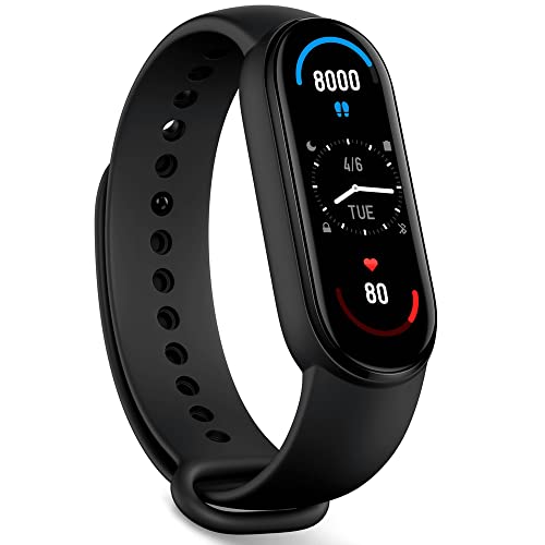 XIAOMI Mi Smart Band Fitness Tracker & Activity Tracker (AMOLED Display, SpO2 Tracking, Sleep Monitor, Heart Rate Monitor, Notifications, Pedometer, 5ATM Waterproof, Mi Fit App)
