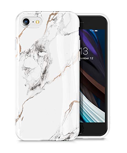 Gviewin Marble Iphone Se Case Iphone 8 Case Iphone 7 Case Ultra Slim Thin Glossy Soft Tpu Gel Phone Case Cover Compatible Iphone Se2 Iphone 7 8 4 7 Inch White Gold Pricepulse