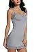 Avidlove Women's Chemise Nightgown Sleepwear Lace Lounge Dress Spin Slip, Large, Gray