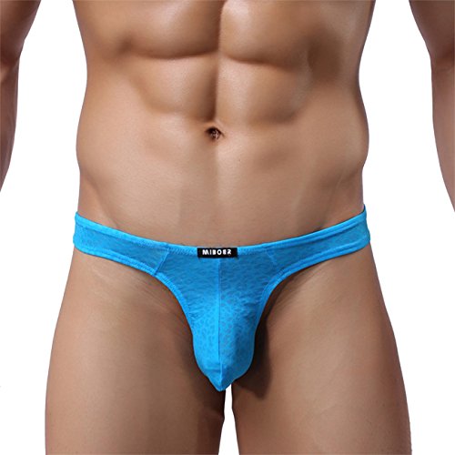 CM-CG Mens' U Shaped G-String Lace Thong Exotic See Through Underwear