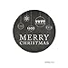 Andaz Press Christmas Collection, Round Circle Gift Label Stickers, Merry Christmas, Chalkboard, 40-Pack