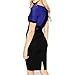 WOOSEA Women's Elegant Colorblock Wear to Work Cocktail Party Pencil Dress