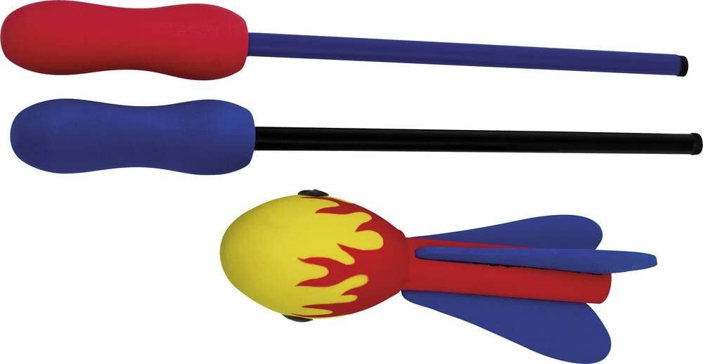Paul Günther 1551 - Throwing Game Zooom Rocket, Whistling Rocket Game with Slingshot Handle for 1-2 People, Flight Range up to 30 m, Great Outdoor Fun for Children from 6 Years