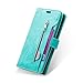 SUPZY Galaxy Note 9 Wallet Case, [9 Card Slots] [Photo & Wallet Pocket] Multi-Function Premium PU Leather Magnetic Flip Shockproof Zipper Wallet Cover for Samsung Galaxy Note 9 (Mint)