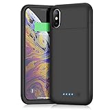 Battery Case for iPhone x/xs, Xooparc 5200mAh Protective Portable Charging Case Rechargeable Extended Battery Pack for Apple iPhone X & XS (5.8') Backup Power Bank Cover -Black