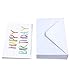 BEST PAPER GREETINGS Blank Birthday Cards with Envelopes Bulk Set - 48-Pack 4 x 6 in Colorful Rainbow Fonts - Professional Blank Happy Birthday Note Cards for Office & Students