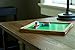 Brick Nation Wooden Lego Compatible Tray by Framed Green Plastic 10x10 Baseplate Perfect Travel Lap Table For Kids To Build On - Compatible With Duplo & Classic Bricks