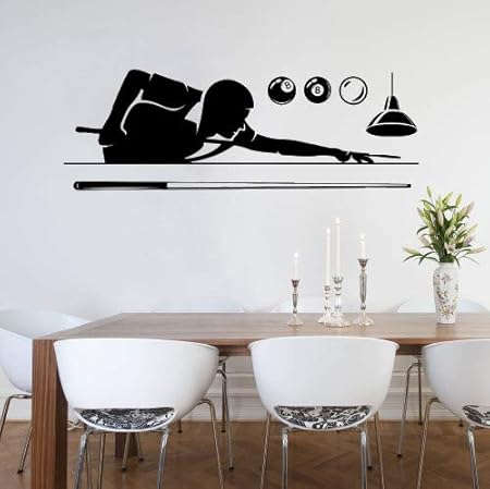 ahliwei Wandaufkleber Wandtattoo Billard Pool S Wohnzimmer Sport