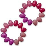 Set of 24 Pink Plastic Easter Eggs
