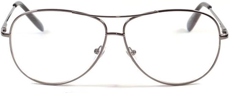 One Stop Discount Shop- Men's Aviator Round Shape Nerdy Style Classic Vintage 80's Celebrity 60mm Readers