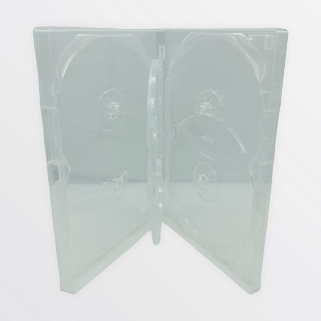 Amaray 25 x Dragon Trading DVD Multi 6 Case - 6 Way Multibox in Clear to hold 6 discs