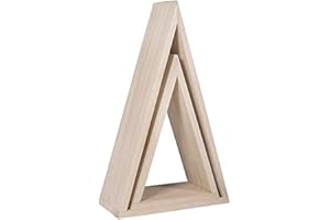 Rayher Wooden Frame, Triangle, FSC Mix Credit, Miscellaneous, Wood, 2.5 x 1.53 x 0.72 cm