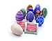 Natural Earth Paint Wooden Egg Kit – 6 Non-Toxic, Eco-Friendly Paints & Bamboo Brush – Easter Egg Decorating & Craft Set – Compostable Packaging, Safe for Kids & Adults