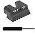 Kensight Classic 1911 Replacement Rear Sight for 1911A1 and Colt Government Model, Fixed 3-dot Tritium Sight 0.315+ Ultimate Arms Gear 3/32 Pin Punch Armorers Gunsmith Tool