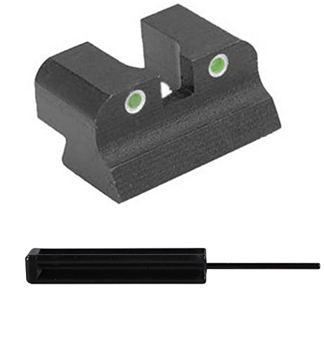 Kensight Classic 1911 Replacement Rear Sight for 1911A1 and Colt Government Model, Fixed 3-dot Tritium Sight 0.315+ Ultimate Arms Gear 3/32 Pin Punch Armorers Gunsmith Tool