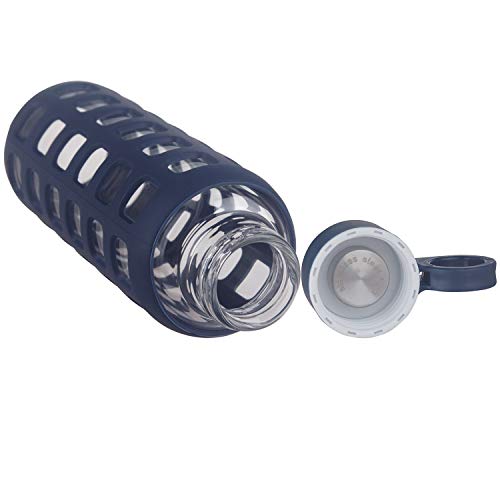 image for ORIGIN Best BPA-Free Borosilicate Glass Water Bottle with Fun Square S