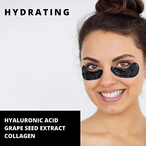 PURE SOL. Hydrogel Eye Mask Charcoal + Hyaluronic Acid, Detox, De