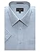 Men's Regular-Fit Solid Color Short Sleeve Dress Shirt, LIGHTBLUE Shirts (XL)