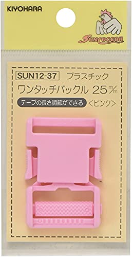 KIYOHARA サンコッコー プラスチックバックル 1個入り 内径25mm ピンク SUN12-37