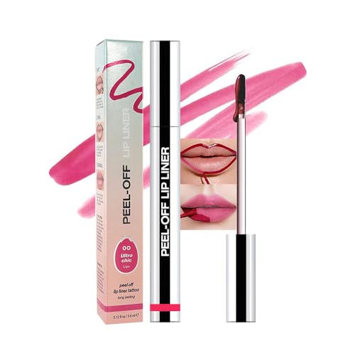 Hxssll Matte Lip Gloss Stain-Peel Off Lip Liner Tattoo, Delicate Pink Lip Tint，Long Lasting Peel Off Lip Stain, Waterproof Transfer-proof Lip Mask Lip Liner Peel Off Lip Gloss,Stayn Lip Makeup. #00