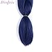Dingxiu (3Packs,24inch) Ombre Braiding Hair Extensions Afro Jumbo Braids Synthetic Fiber Hair Two Tone Twist Braiding hair 100g/Pack (Black-Dark Blue)