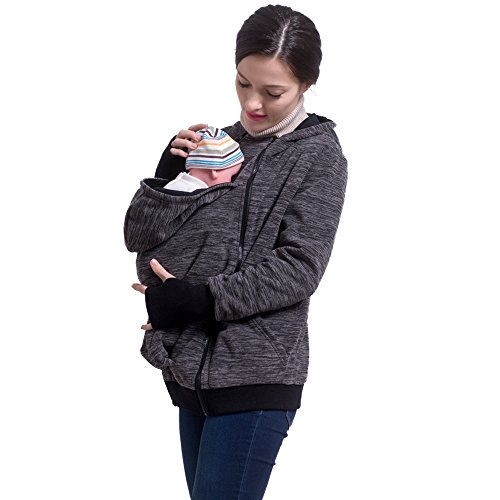 U2SKIIN Womens Maternity Fleece Hoodie 3 In 1 Kangaroo Pocket Carrier
Baby Holder (Dark Grey Mel, S/M๏ผUS 6/8๏ผ) U2SKIIN Womens Maternity Fleece Hoodie 3 In 1 Kangaroo Pocket Carrier
Baby Holder (Dark Grey Mel, S/M๏ผUS 6/8๏ผ)