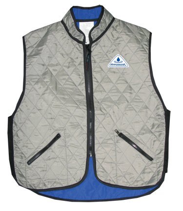 Techniche HyperKewl High-Collar Deluxe Sports Cooling Vest - SILVER - X-LARGE