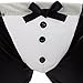 FEESHOW Men's Leather Wet Look Tuxedo Boxer Shorts Briefs Underwear with Bow Tie (Black, L)