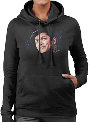 Sidney Maurer Original Portrait of Bruno Mars Hat Women's Hooded Sweatshirt