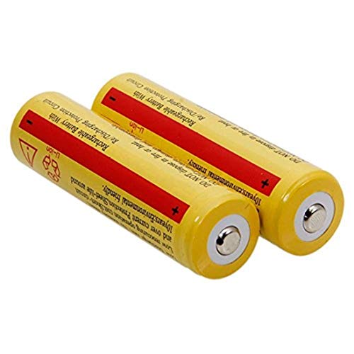 New 3.7V 5000AMH Rechargeable Batteries 4PCS, Button Top for Led Flashlight, Toys, Household Appliance