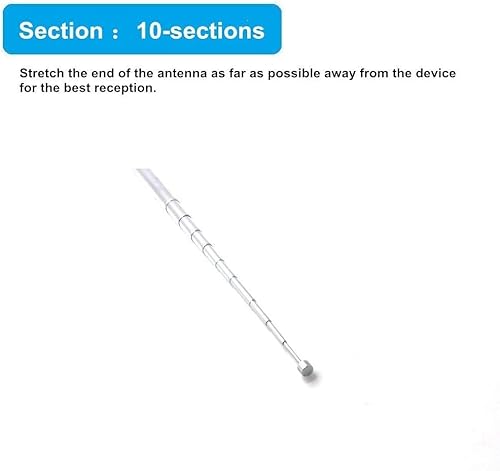 FM Radio Antenna, Ancable Indoor FM Telescopic Antenna 75 Ohm F Type