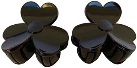 Pooja Trendz Black Color Flower Hair Clutcher-Hair Claw/Clip-2 Pcs.