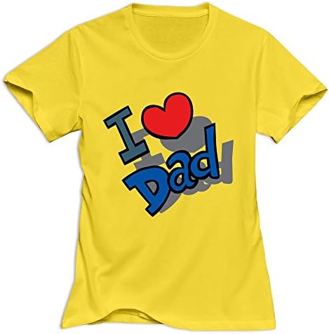 Short Sleeve Yellow M Unique Father's Day Poems And Quotes Cotton T-shirt For Women's Famous Round Neck T Shirts