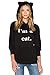 Summerwhisper Women's Cute Print Cat Ear Hoody Sweatshirt Pullover Black Medium