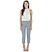 Mudpie Womens Sabrea Cropped Pant Navy Clover Lattice
