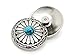 CRAFTMEMORE Decorative Concho Faux Turquoise Navajo Flower Indian Charm Screw Back Buttons Leather Craft 1 3/16 Inches 2pcs CHS59 (Blue)