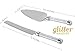 Cake Knife And Server Set With Silver Glittering Bead Handles - Packaged in a Gift box- Gift Idea For Weddings, Birthdays, Anniversaries