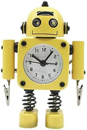 Amazon Co Jp 目覚まし時計 子供 大音量 ロボット 目が光える メモクリップ めざまし時計 かわいい キャラクター アラーム 置き時計 男の子 おもちゃ イエロー ホーム キッチン