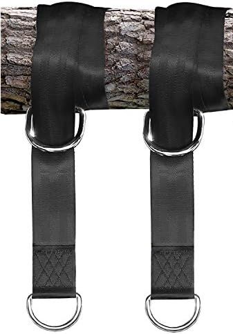 Tree Swing Hanging Kit Holds 1300 lbs INCLUDES 2 Straps &amp; 2 Snap Carabiner Hooks for Swings and Hammocks
