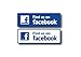 6" Find us on Facebook Decal Find us on facebook Sticker for wall car business storefront