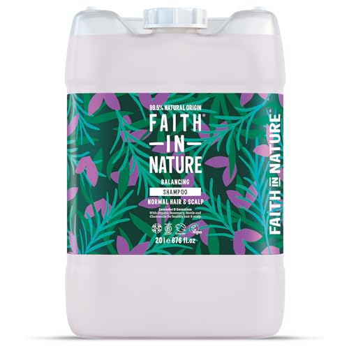 Faith In Nature Natural Lavender & Geranium Shampoo, Balancing for Normal Hair & Scalp, Vegan & Cru…