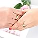 Uloveido 2pcs His Queen and Her King Gold Couple Rings Stainless Steel Promise Rings Matching Set Wedding Engagement Band Valentine's Day Gifts for Couples Lovers SN140