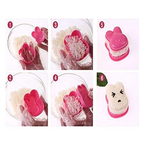 TangTanger DIY Picnic Kitchen Animal Mold Rice Mold Shaper Bento Accessories (Set 3)