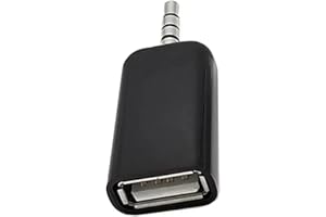 1pc Black Car Aux USB A Female to DC 3.5mm Male USB Drive to Connect CD Player Audio Car Audio Head USB AF/DC3.5mm MP5 Adapte