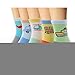 Bobo 5 Pack kids Boys Fashion Cotton and Soft Cute Breathable Socks size2-4years