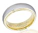 Oceanus Tungsten Rings for Men Women Wedding Band Two Tones Gold Silver Engagemen Ring 6mm 8mm Sizes 5-11.5