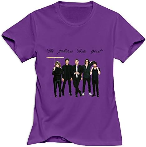 WYBU Women's The Airborne Toxic Event T-Shirt Purple US Size XS,100% Organic Cotton